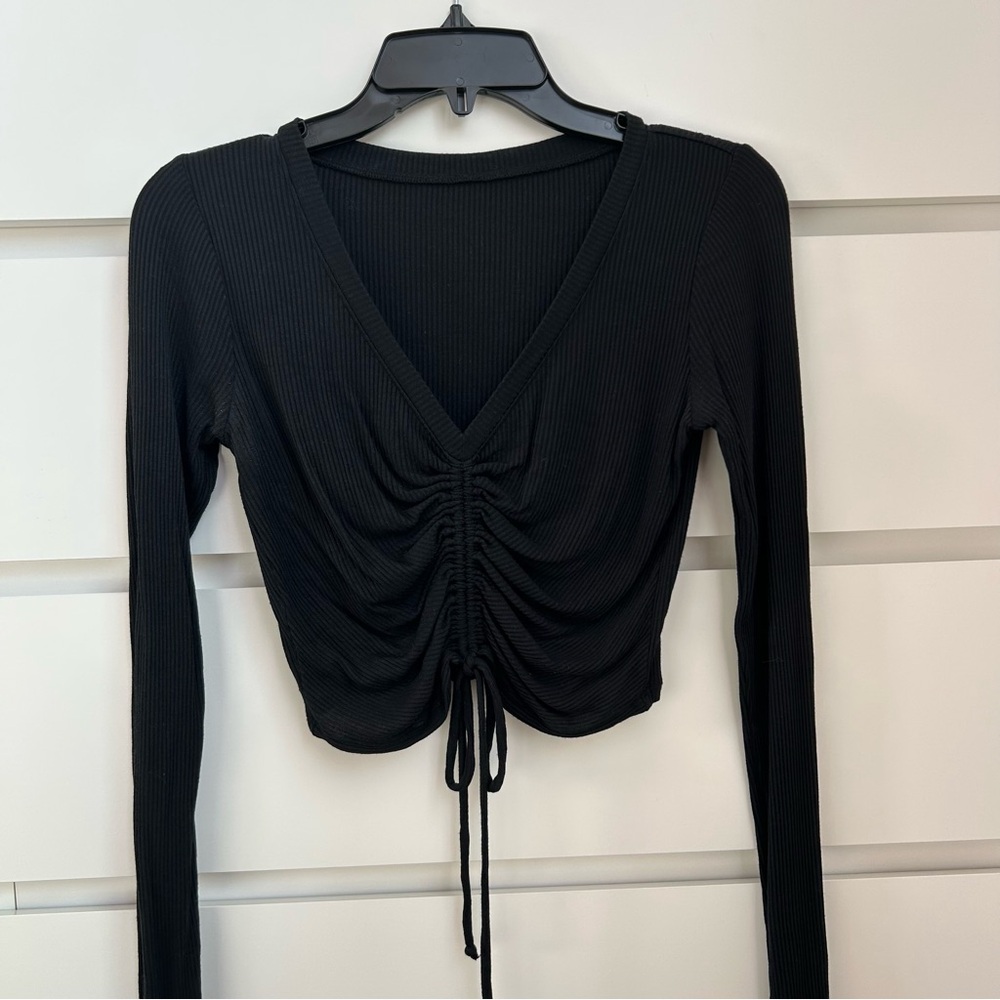 Alo Ribbed Cinch Crop Longsleeve